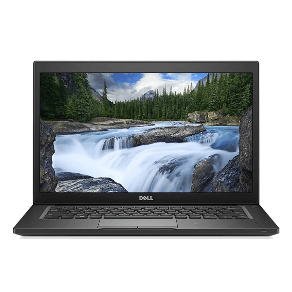 لابتوب Dell Latitude 7490 مفتوحاً من الأمام بشاشته